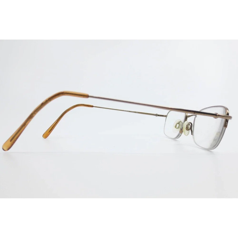 Sandstone T1507 Eyeglasses Bronze Semi-Rimless Rectangular Frames 49-20-140